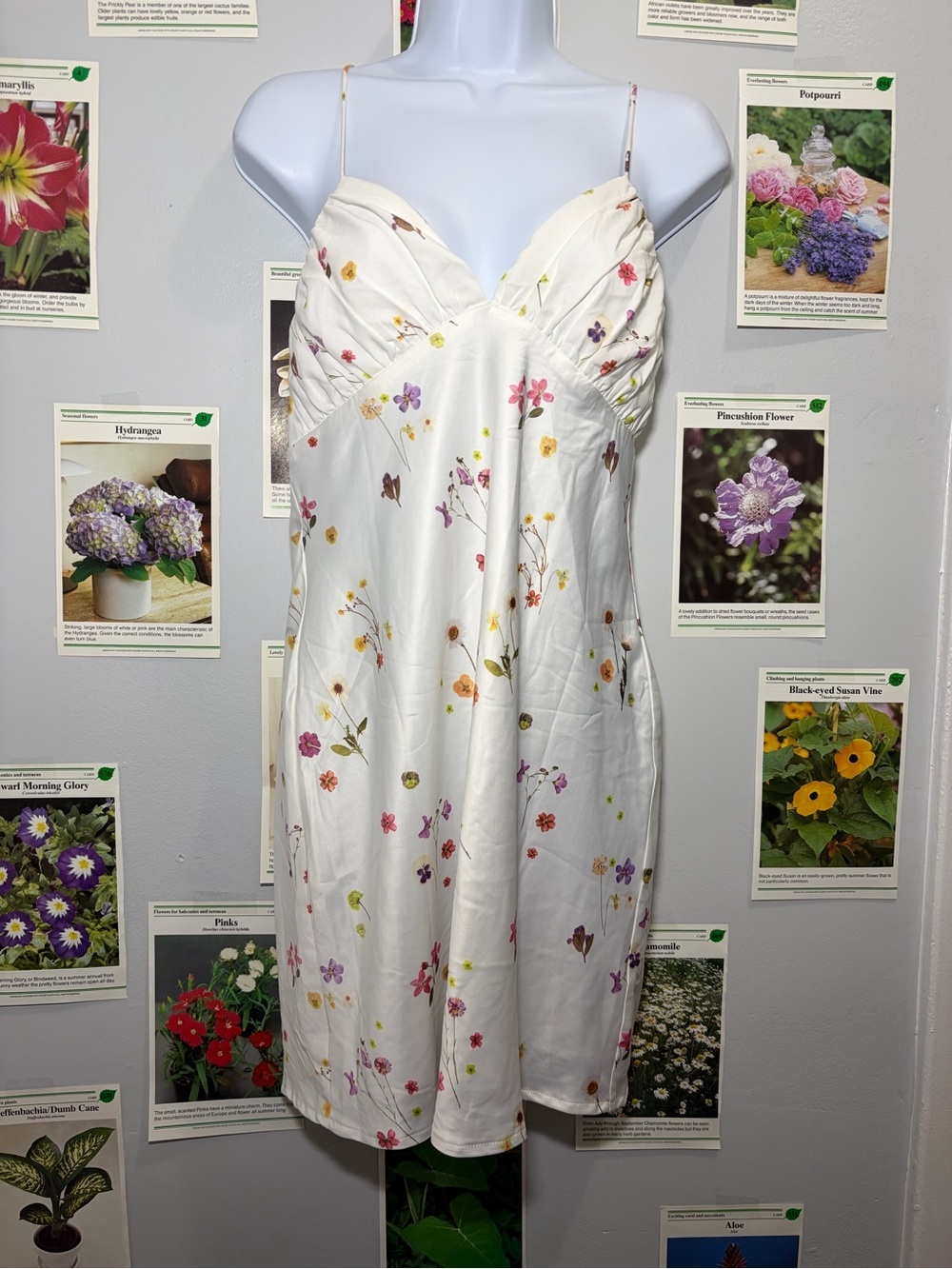 Princess Polly White Floral Mini Slip Dress